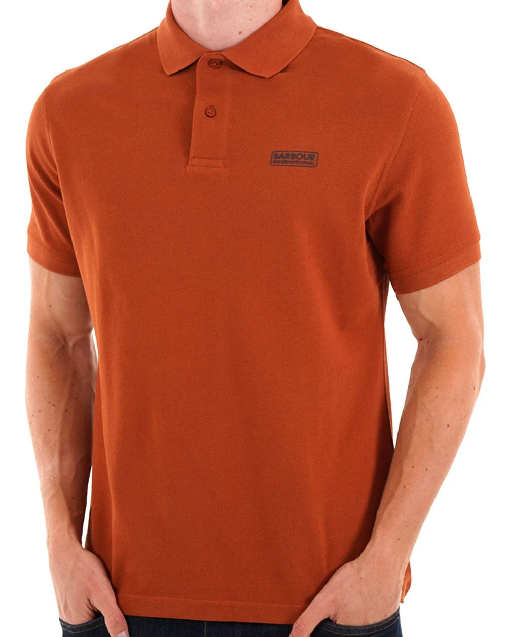 Barbour International Essential Polo Dark Ginger