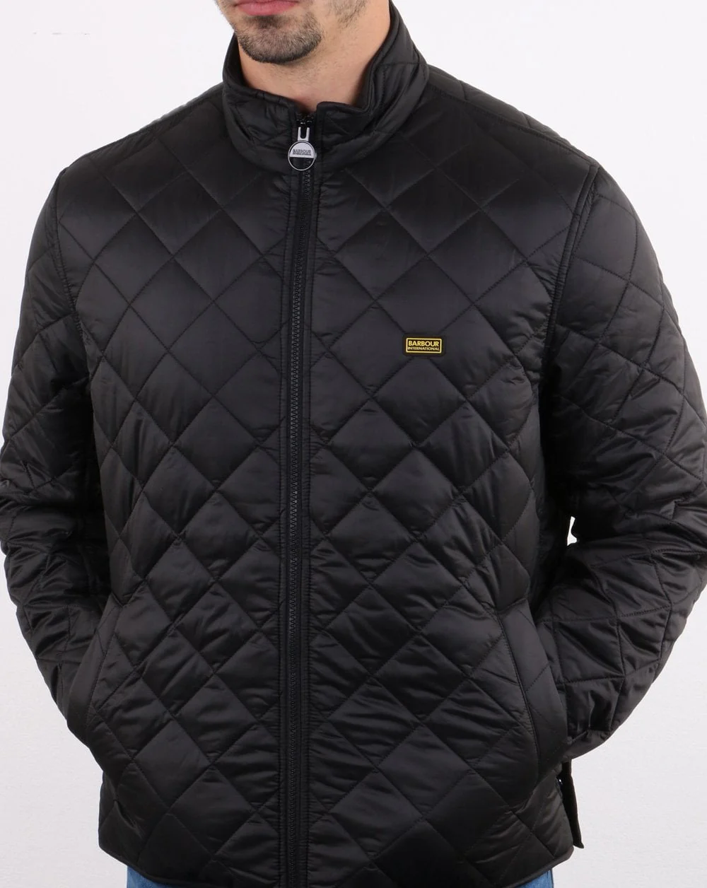 Barbour International Gear Quilt Jacket Black - Image 3