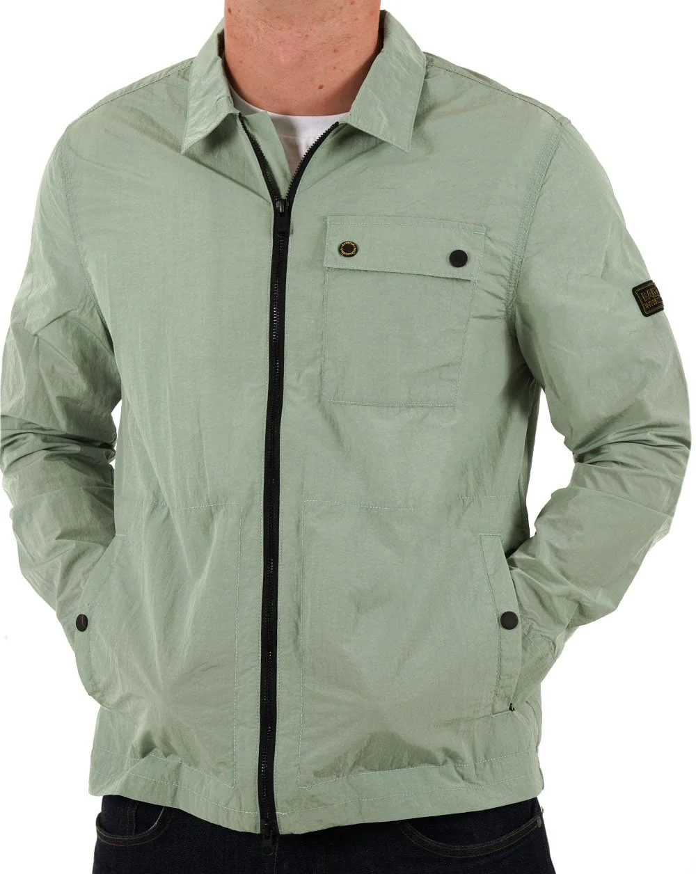 Barbour International Inline Overshirt Granite Green - Image 3