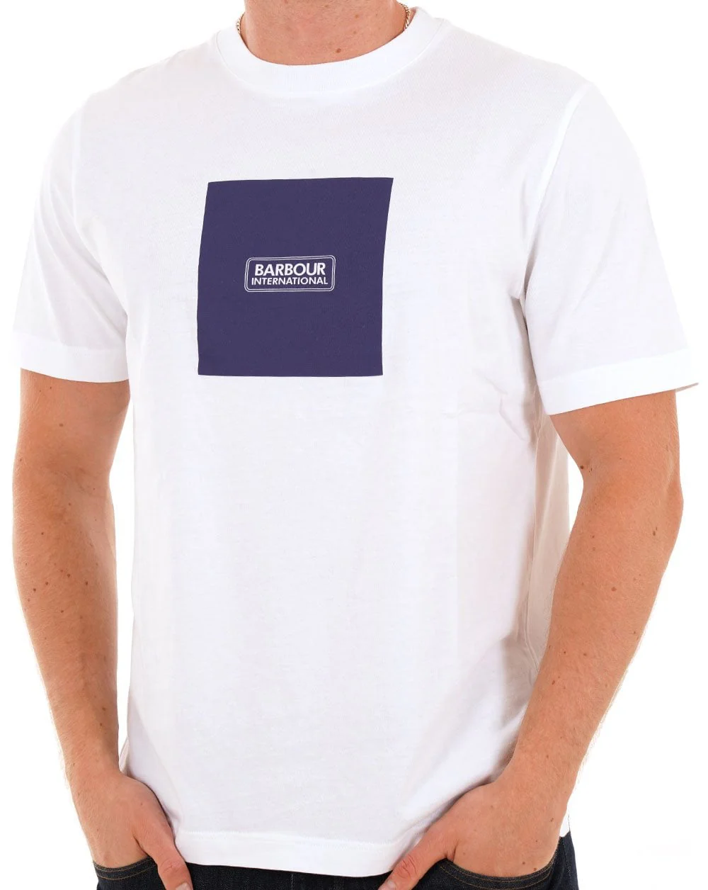 Barbour International Mass Graphic T Shirt White