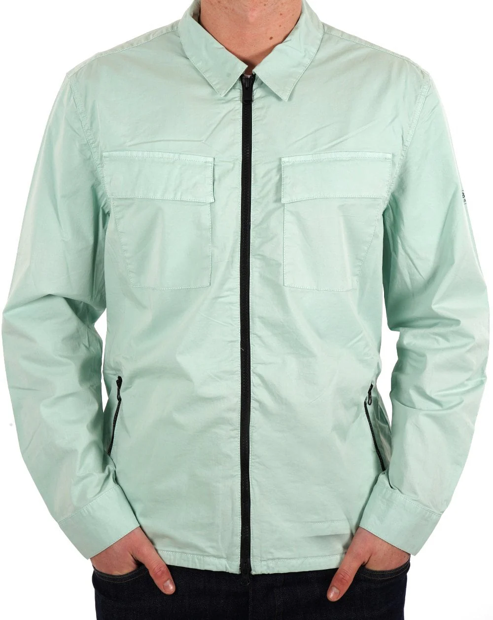 Barbour International Parson Overshirt Green Fig - Image 3