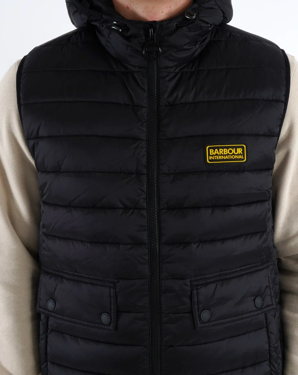 Barbour International Racer Hooded Gilet Black - Image 4