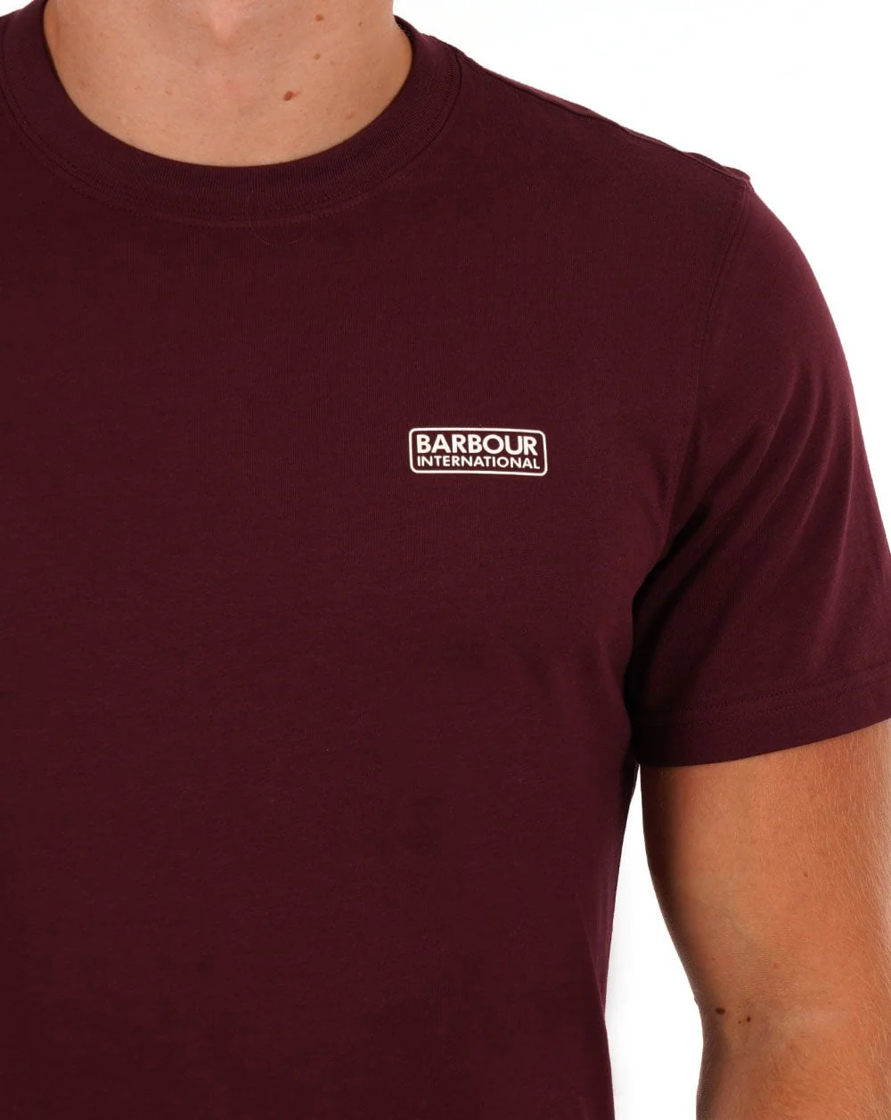 Barbour International Small Logo T-shirt Bordeaux - Image 2