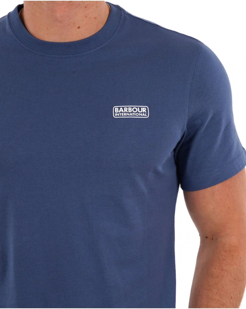 Barbour International Small Logo T-shirt North Sea Blue - Image 2