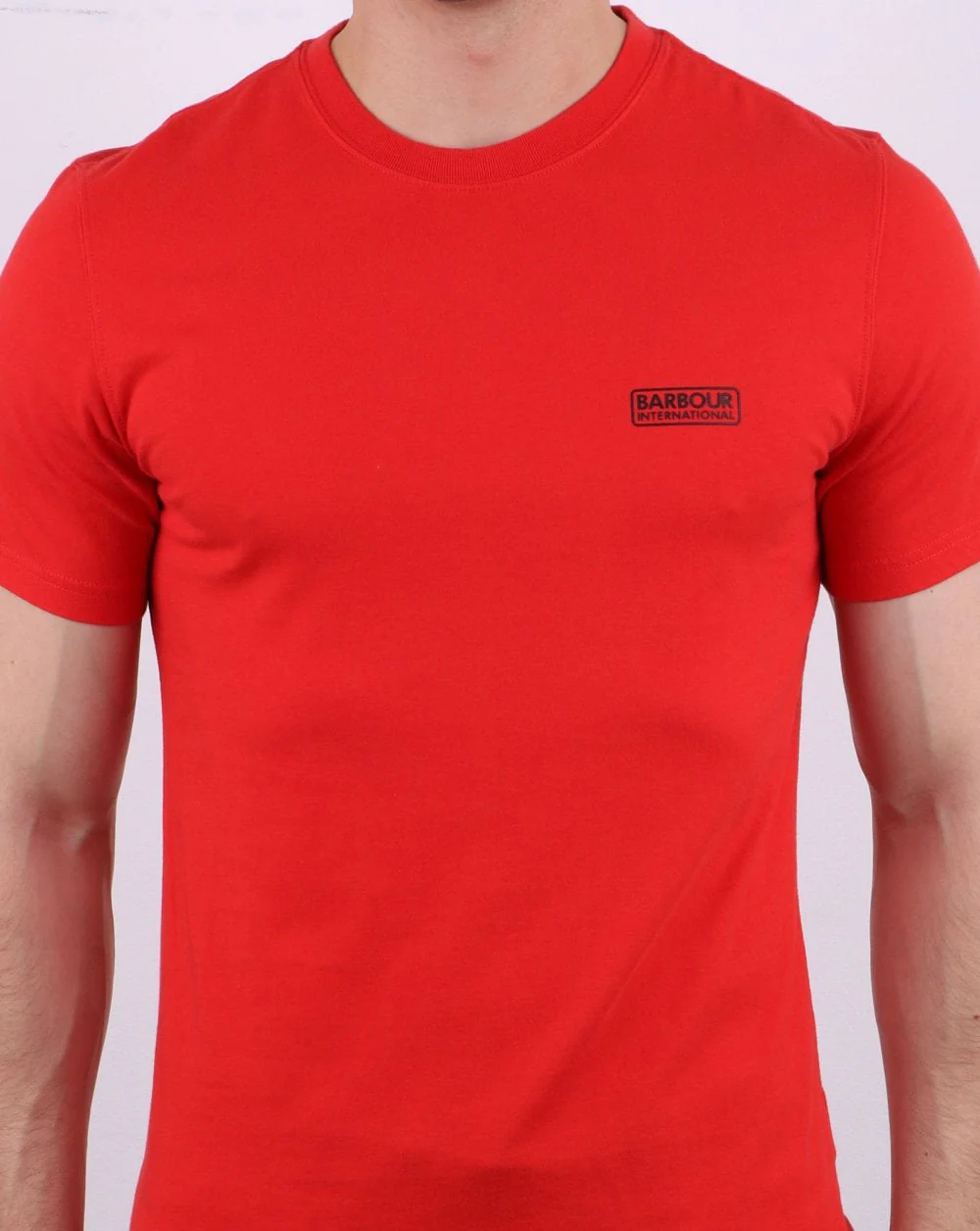 Barbour International Small Logo T-Shirt Red - Image 4