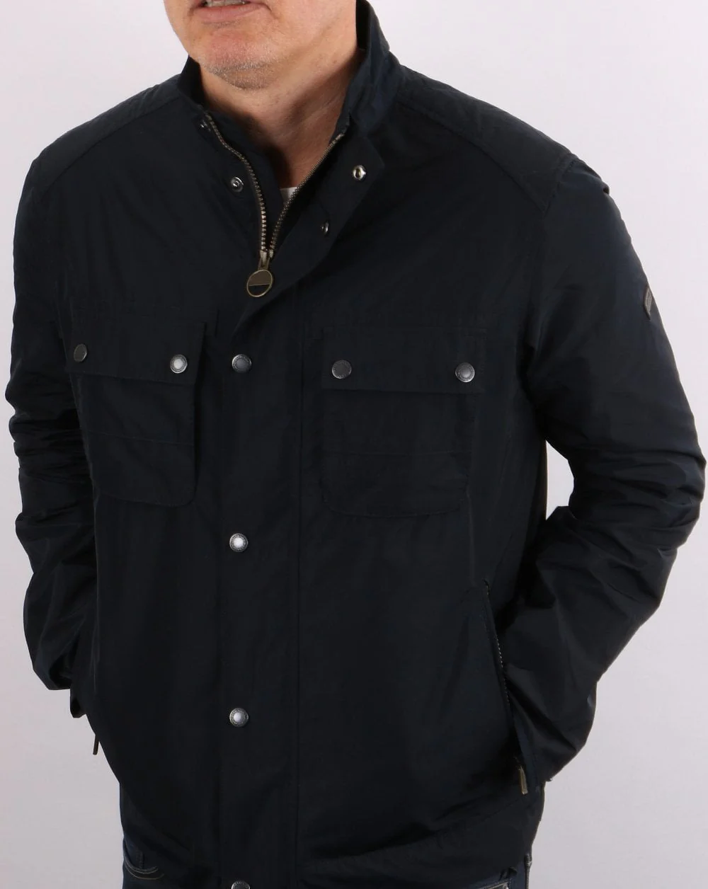 Barbour International Stannington Casual Jacket Navy - Image 5