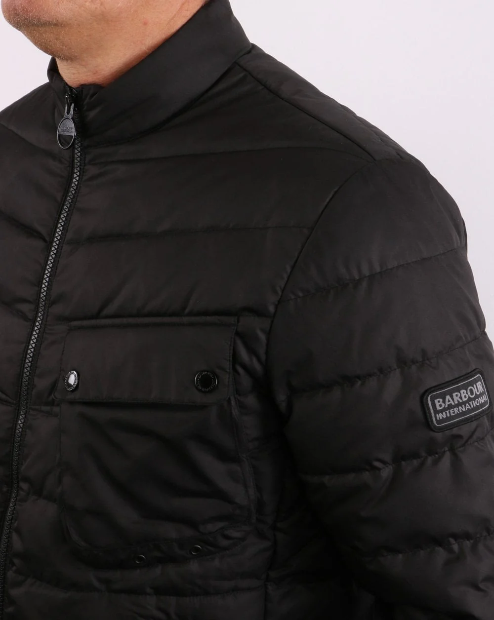 Barbour International Winter Chain Quilt Jacket Black - Image 3