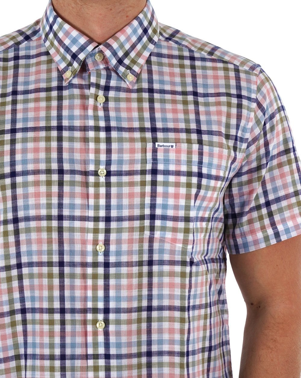 Barbour Kinson SS Tailored Shirt Pink - Image 2