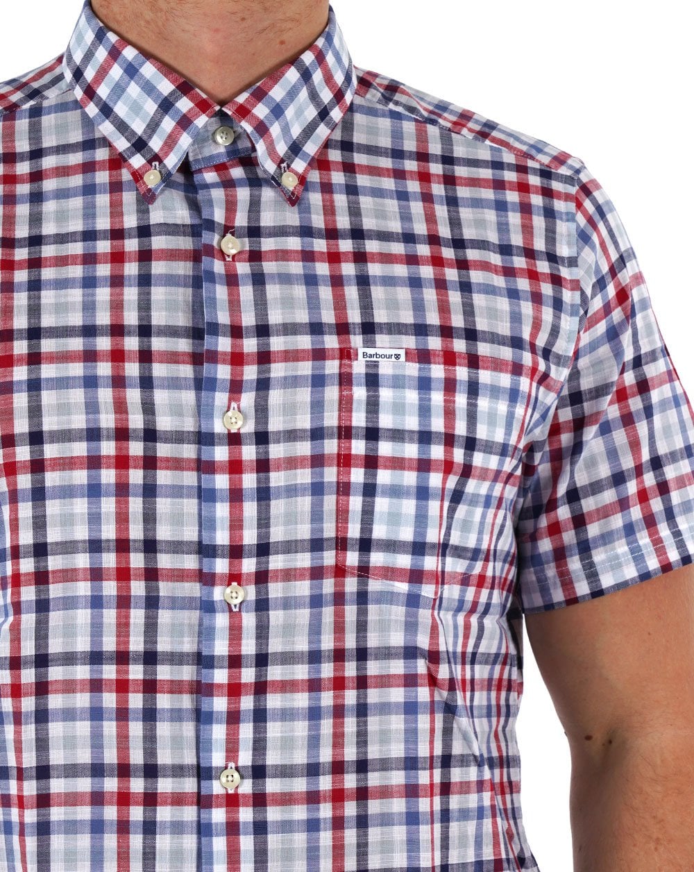 Barbour Kinson SS Tailored Shirt Red - Image 2