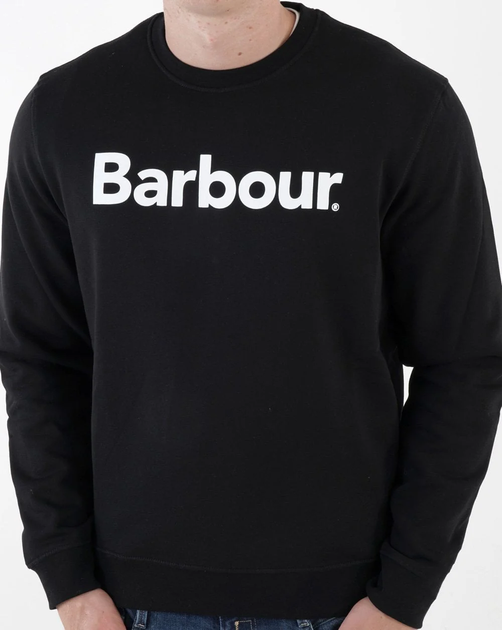 Barbour Logo Crew Neck Sweatshirt Black