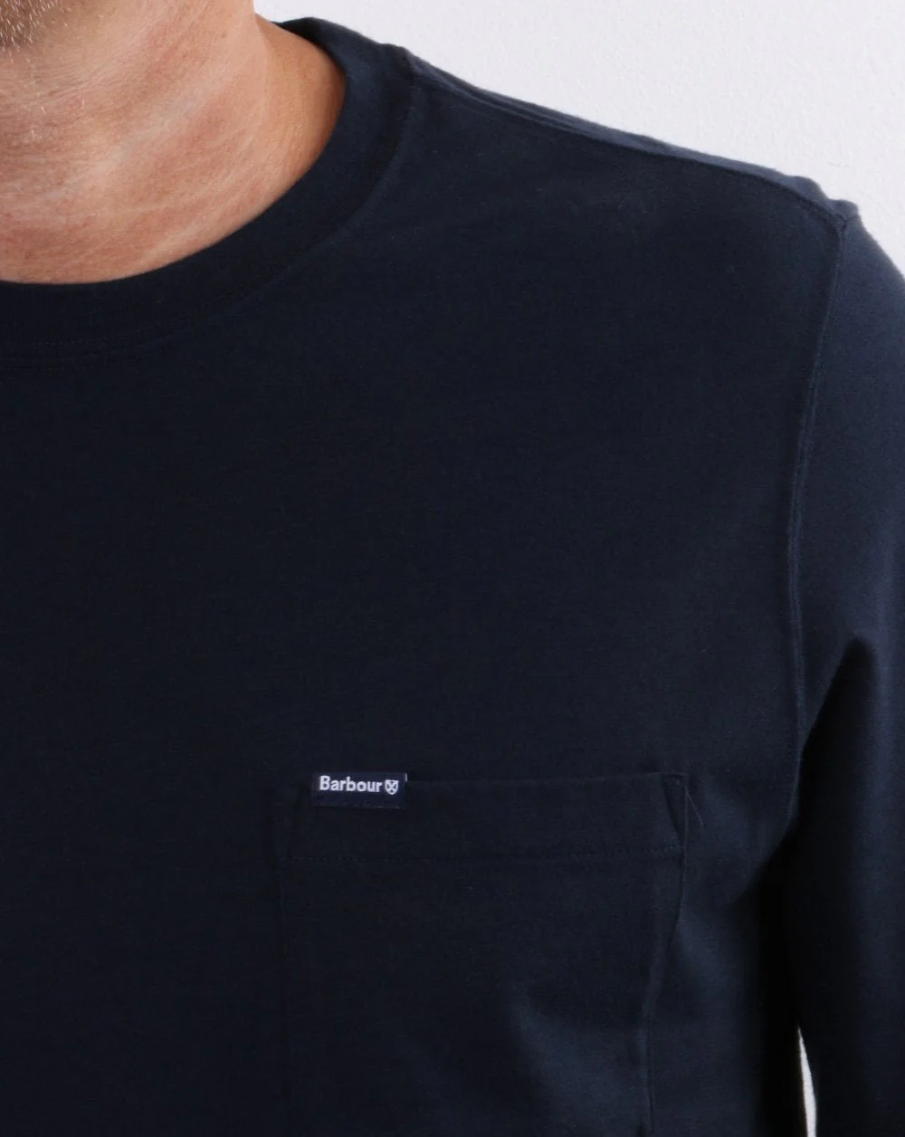 Barbour Long Sleeve Pocket T-shirt Navy - Image 2