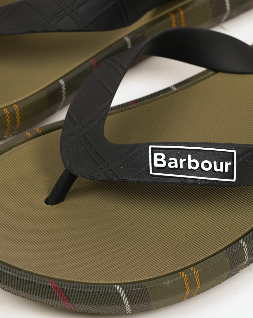Barbour Oakdale Sandals Olive/Classic Tartan - Image 2