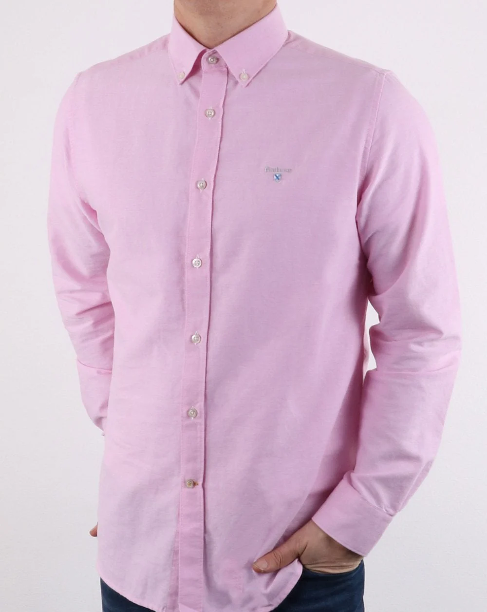 Barbour Oxford Shirt Pink - Image 3