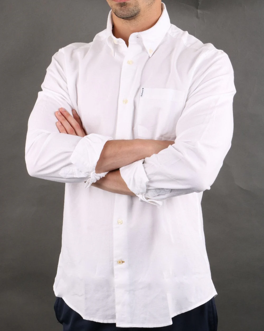 Barbour Oxford Shirt White - Image 3