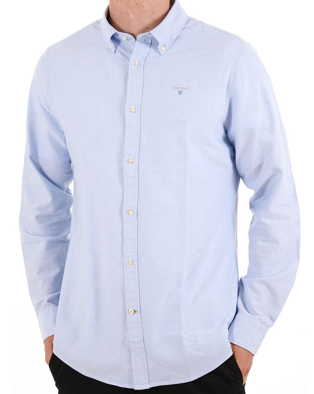 Barbour Oxtown Long Sleeve Shirt Sky Blue - Image 3