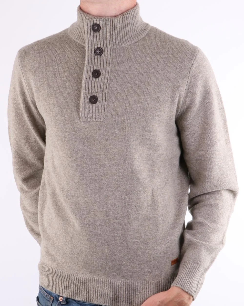 Barbour Patch Half Zip Jumper Dark Stone - Image 2