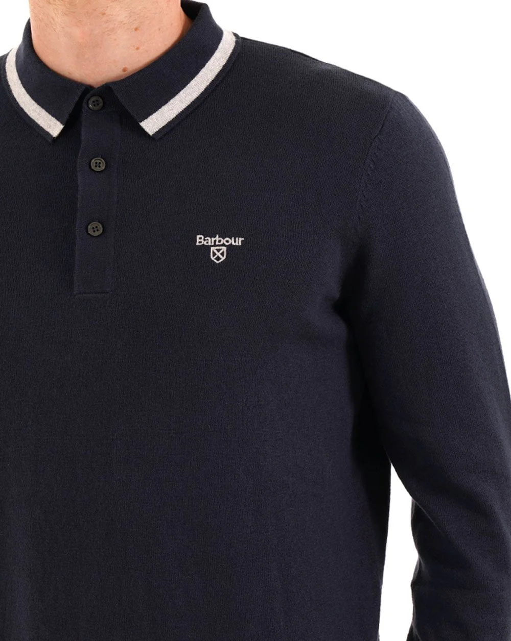 Barbour Rocton Knitted Polo Navy - Image 2