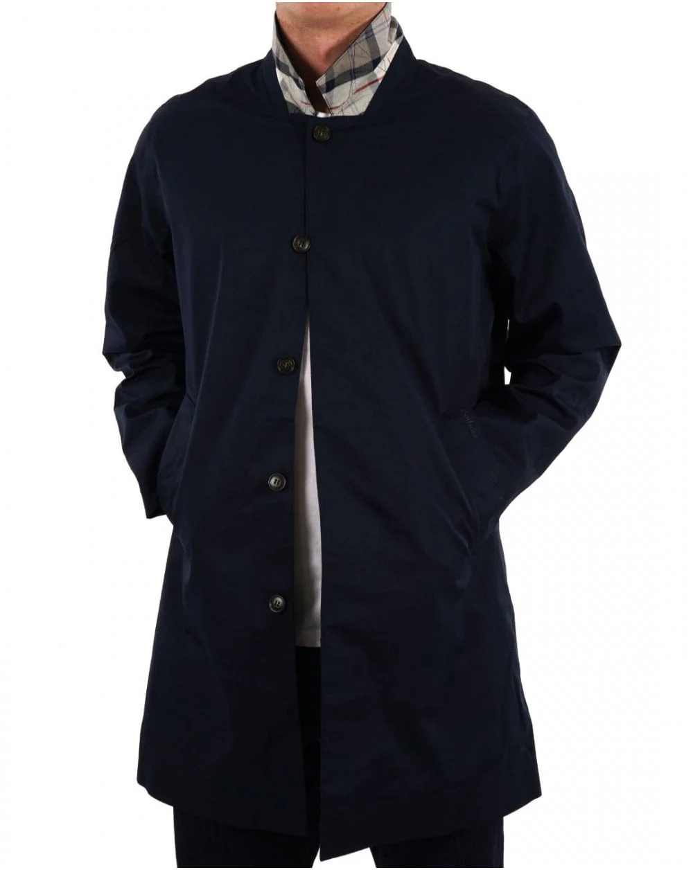 Barbour Rokig Waterproof Mac Navy - Image 3