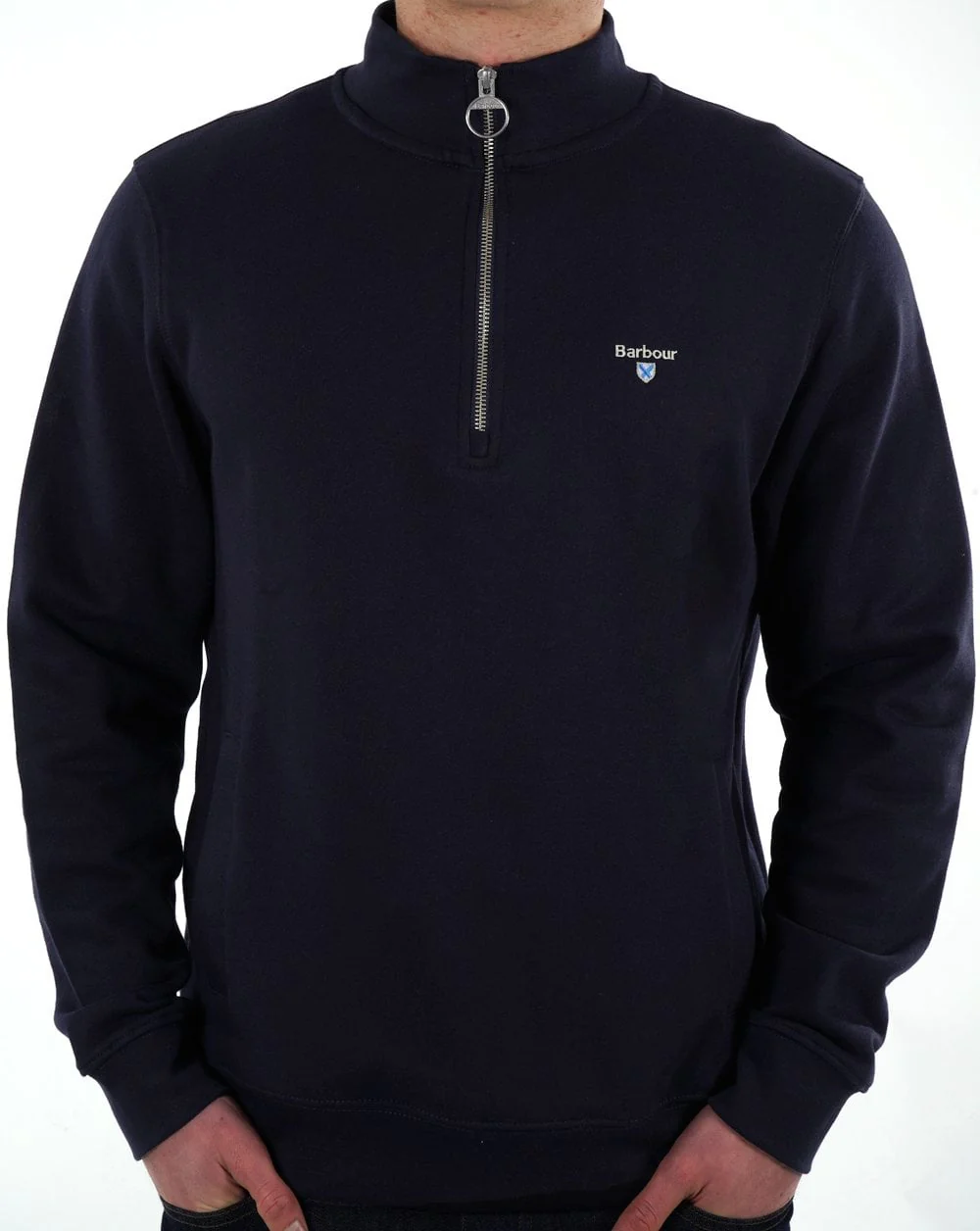 Barbour Rothley Half Zip Sweater Navy