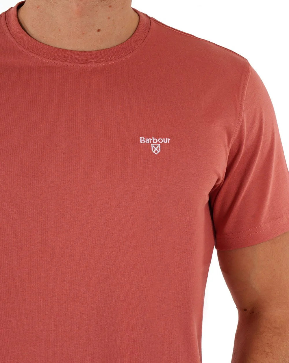 Barbour Sports T Shirt Pink Clay - Image 2