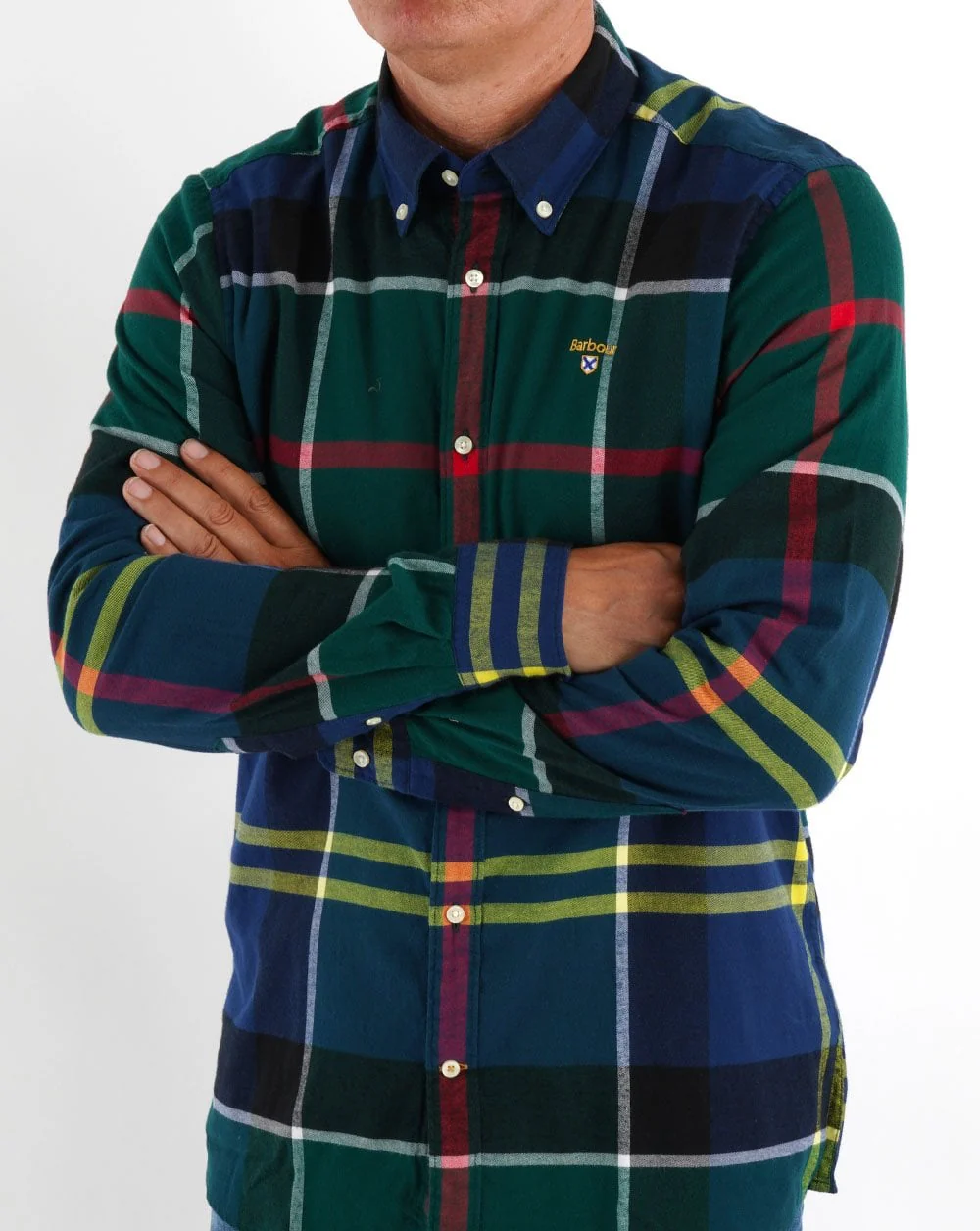 Barbour Stanford Shirt Tartan Green - Image 3