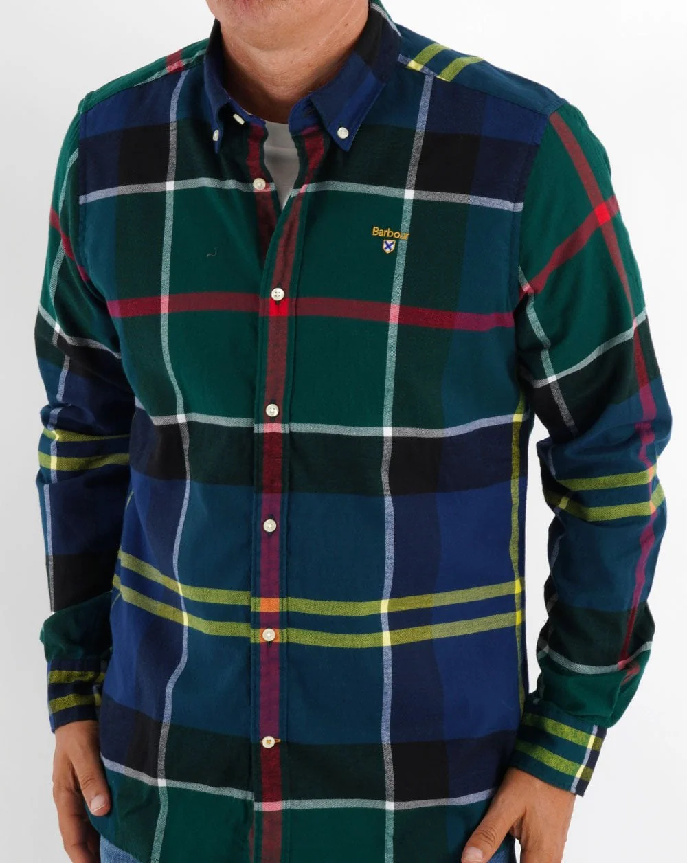Barbour Stanford Shirt Tartan Green - Image 4