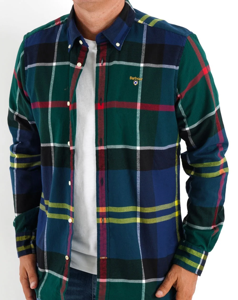 Barbour Stanford Shirt Tartan Green - Image 5
