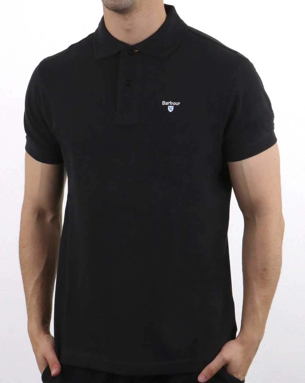 Barbour Tartan Pique Polo Black - Image 2