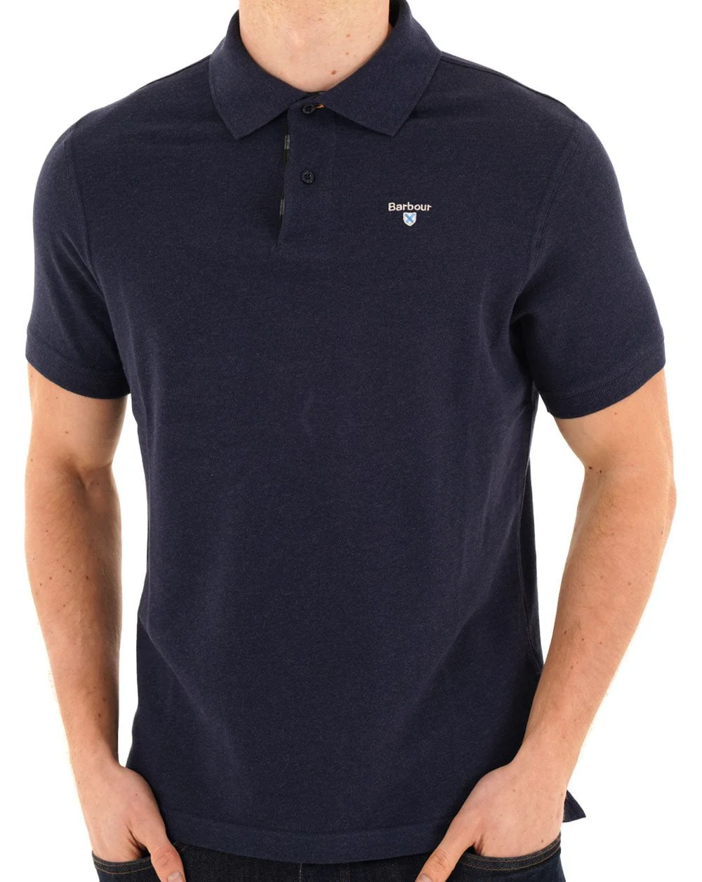 Barbour Tartan Pique Polo Inky Marl