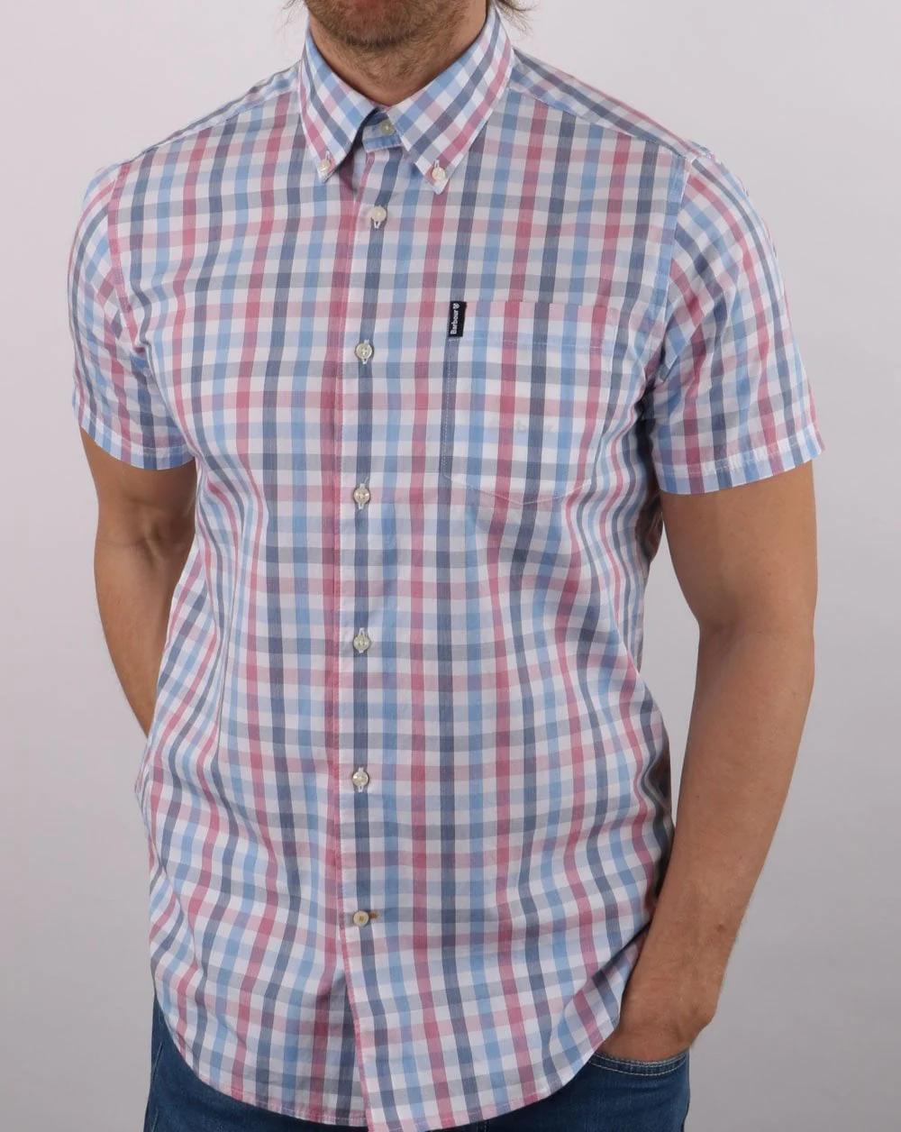 Barbour Tattersall Short Sleeve Shirt Multi - Image 3