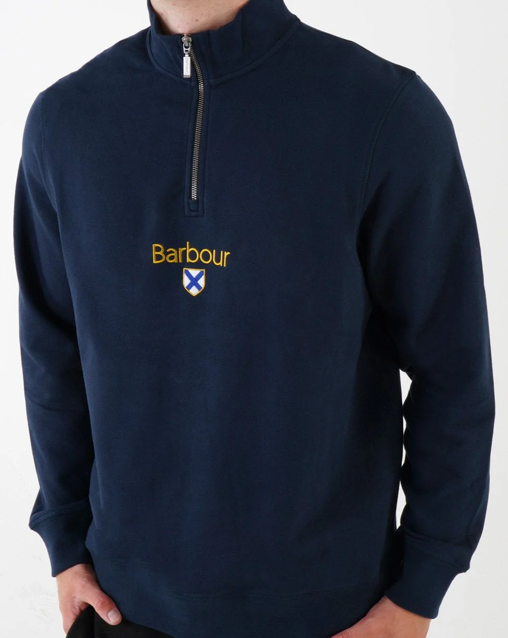Barbour Trinity 1/2 Zip Sweater Navy - Image 2
