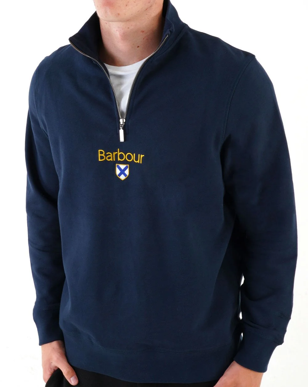 Barbour Trinity 1/2 Zip Sweater Navy - Image 4