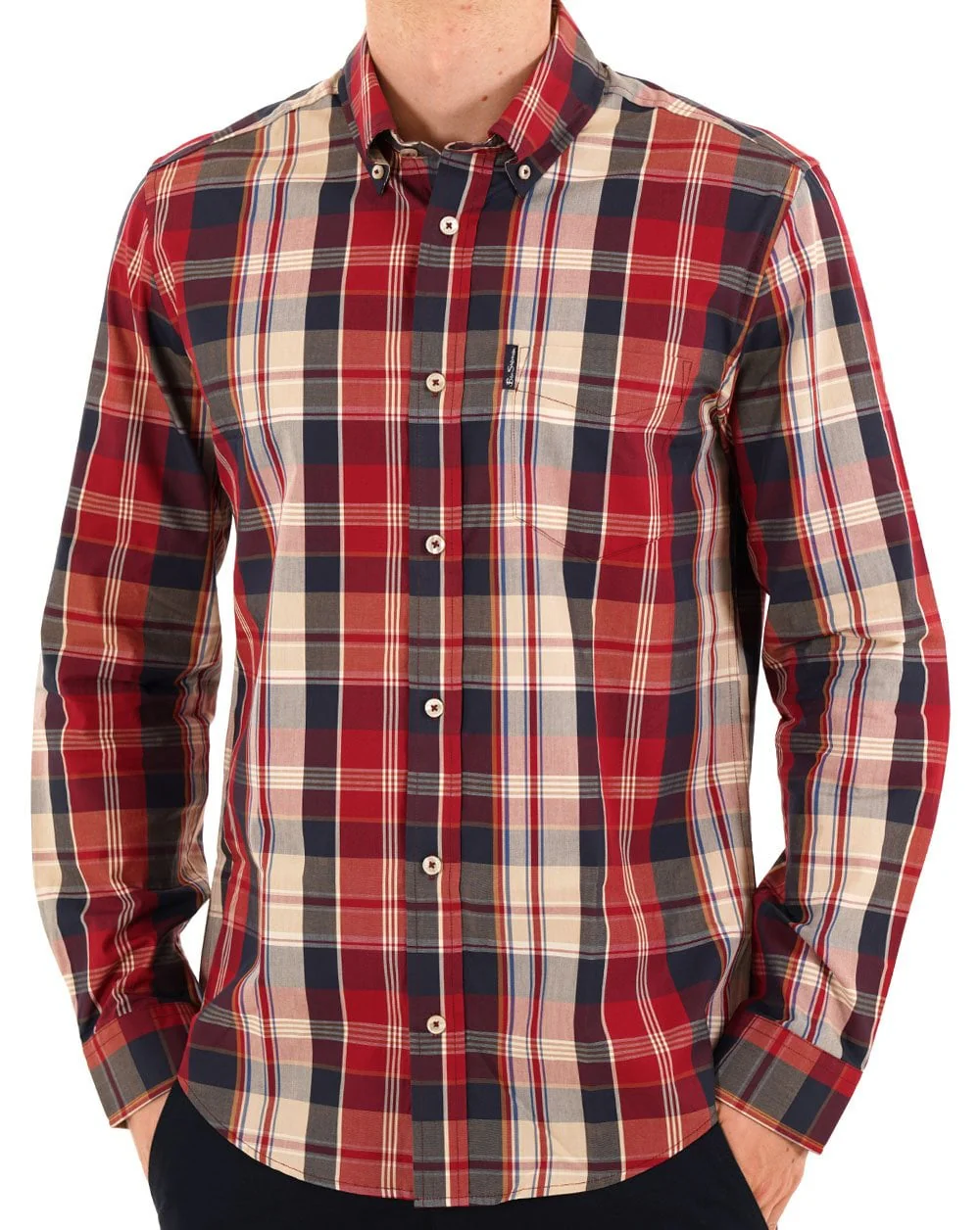 Ben Sherman Heritage Check Shirt Red - Image 3
