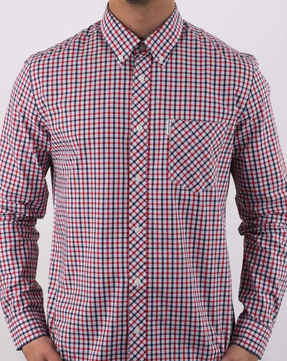 Ben Sherman House Check Shirt Navy Red - Image 4