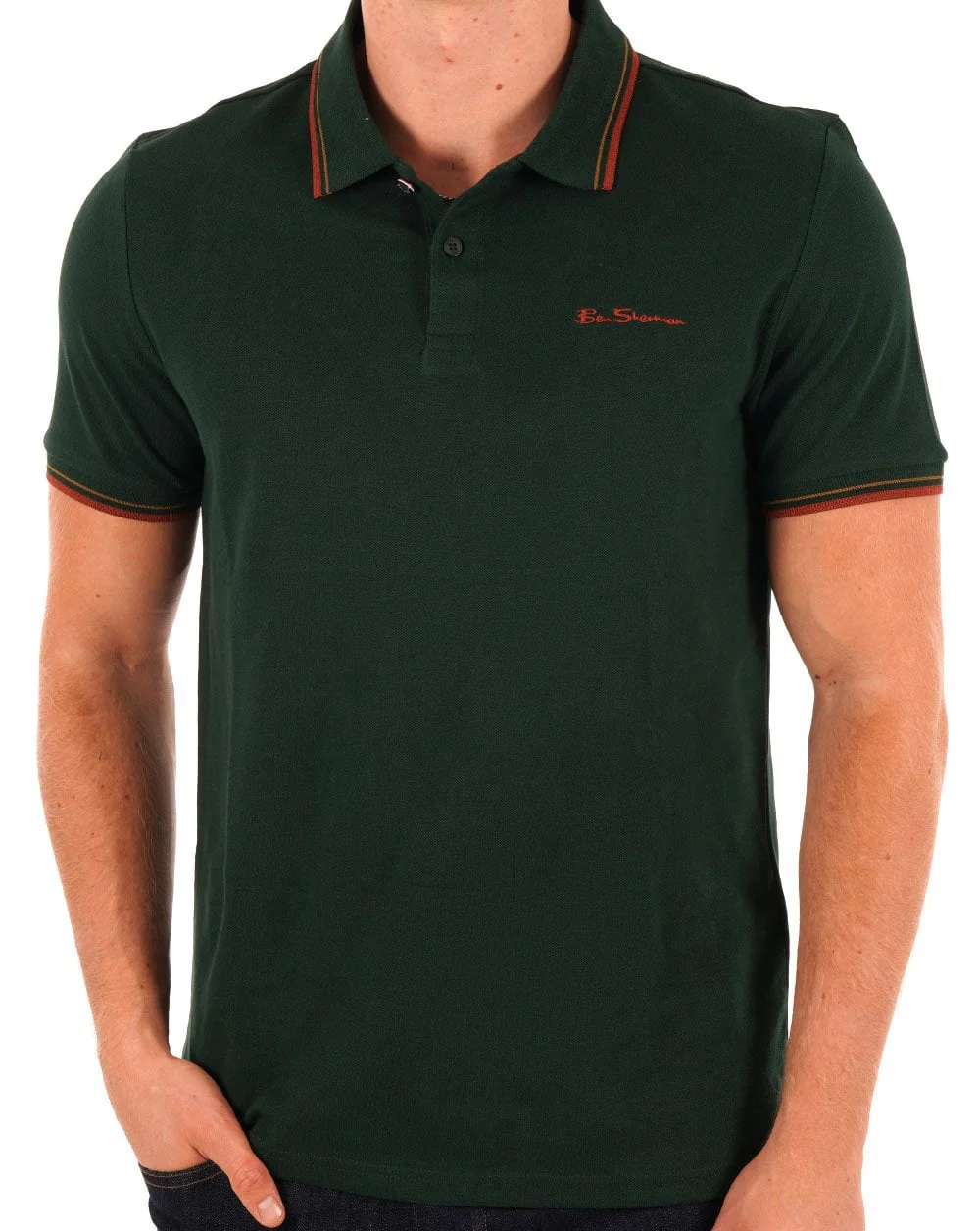 Ben Sherman Polo Shirt Dark Green - Image 3