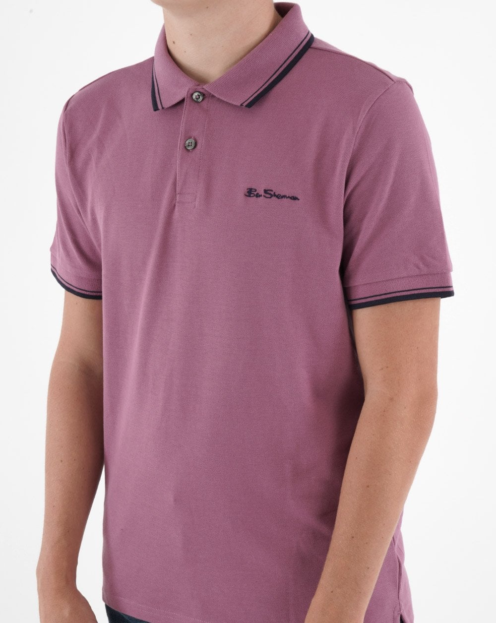 Ben Sherman Polo Shirt Grape - Image 3
