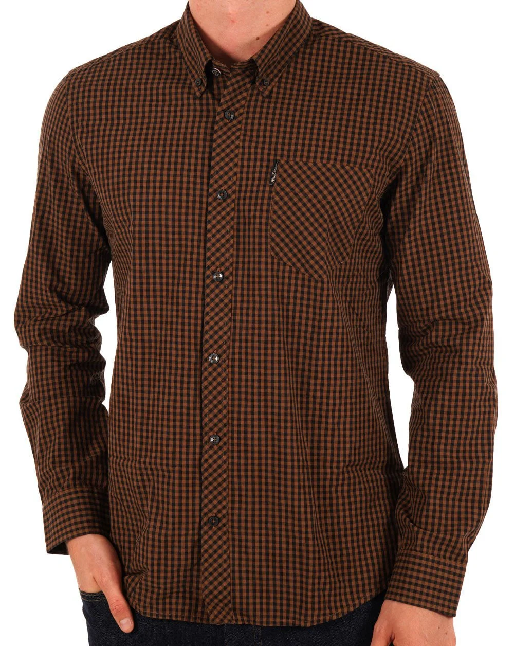 Ben Sherman Signature Gingham Shirt Black - Image 3