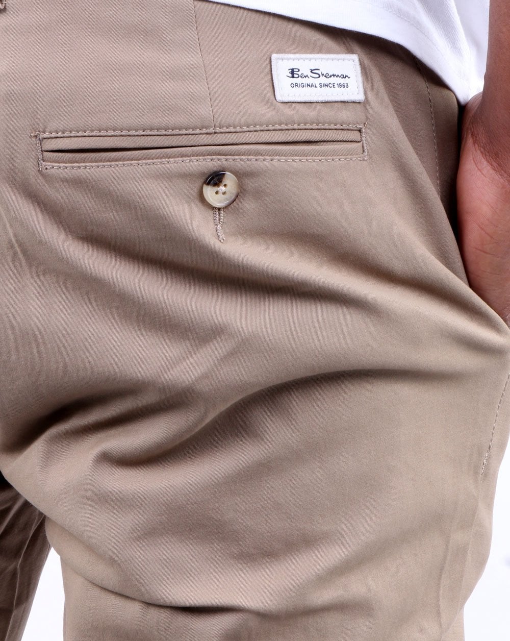 Ben Sherman Slim Stretch Chino Stone - Image 4