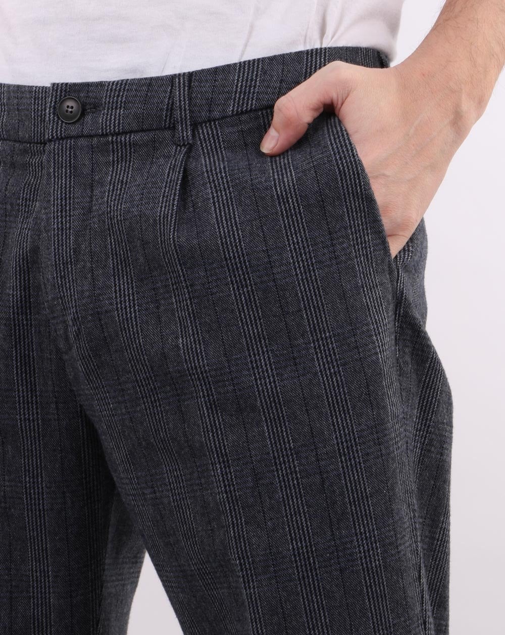 Benetton Check Trousers Flash - Image 2