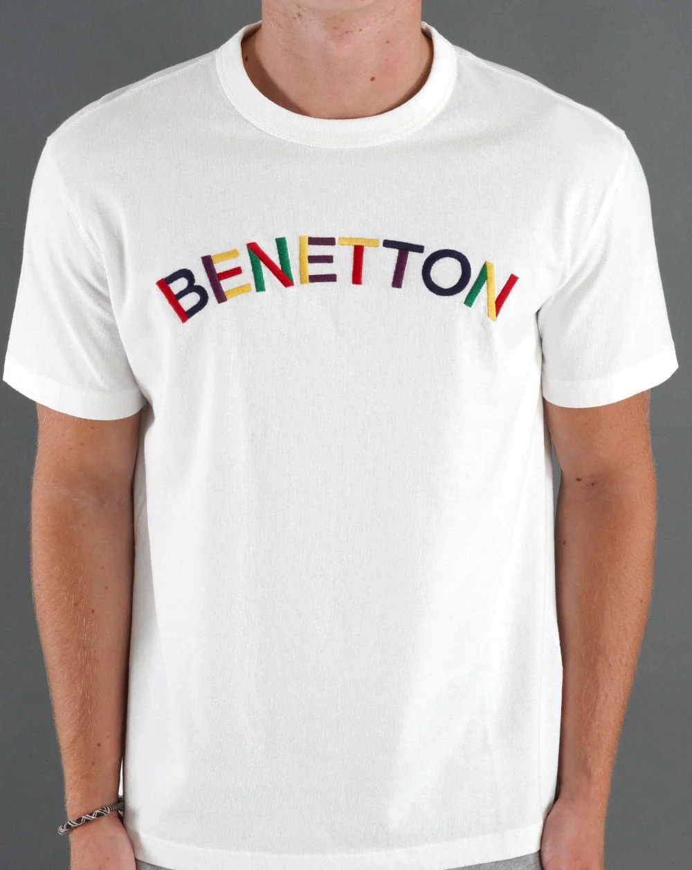 Benetton Chest Logo T-shirt White
