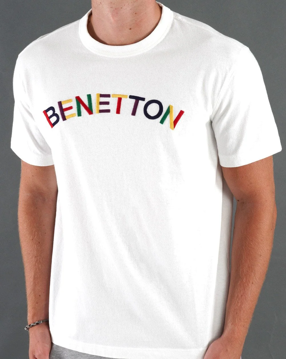 Benetton Chest Logo T-shirt White - Image 2