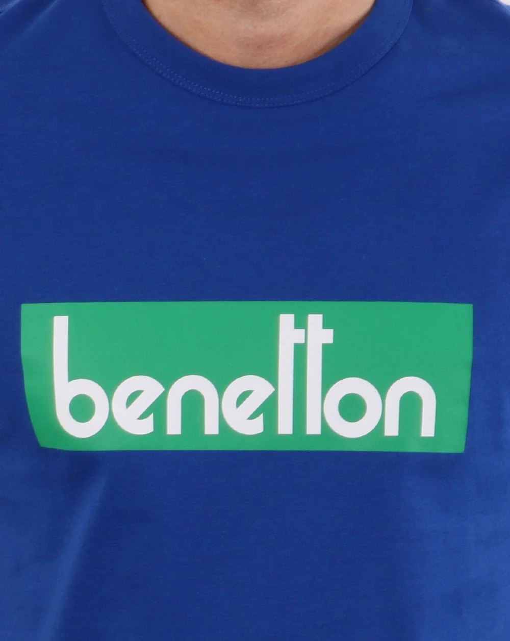 Benetton Classic Logo T-shirt Royal - Image 3