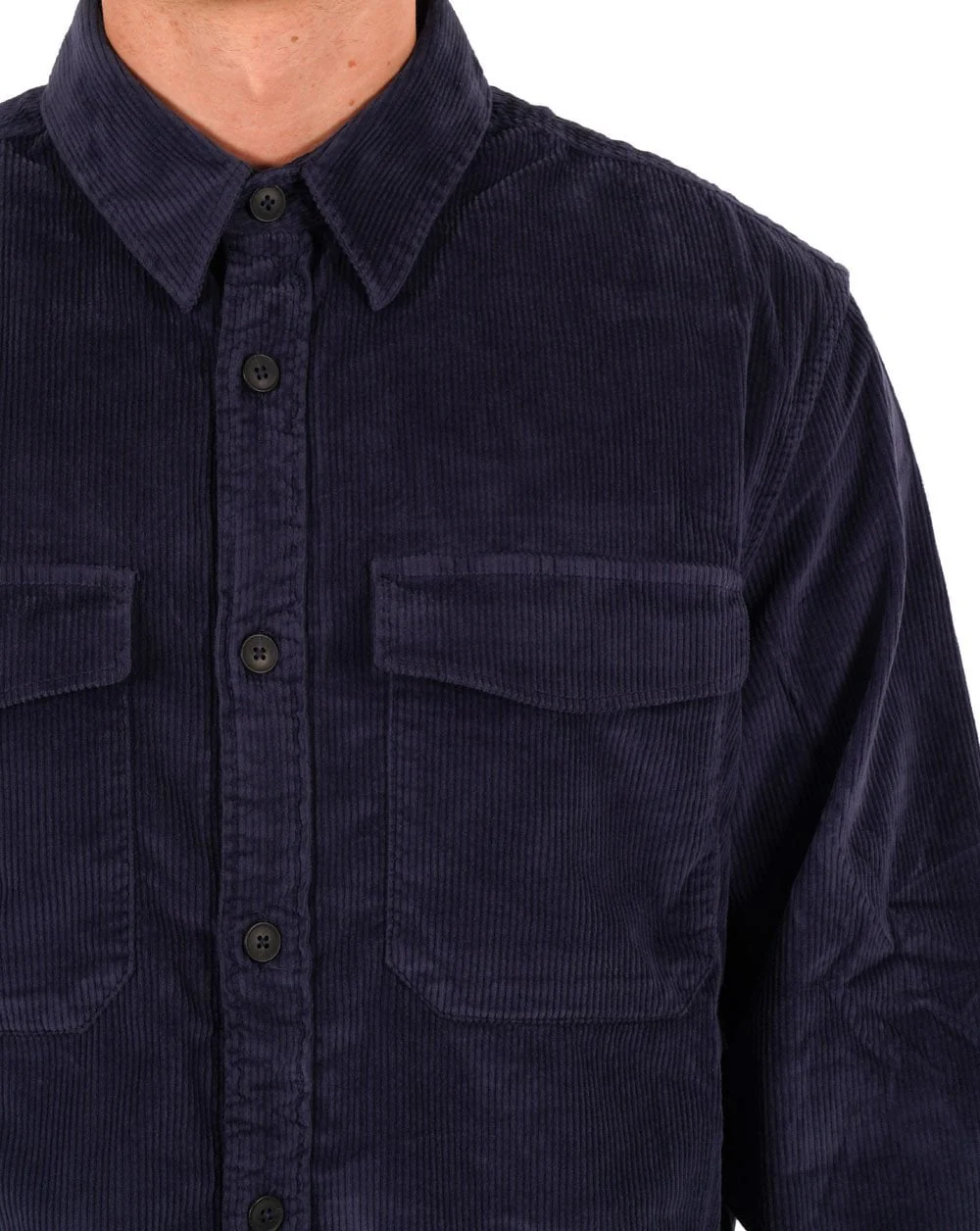 Benetton Cord Overshirt Navy - Image 2