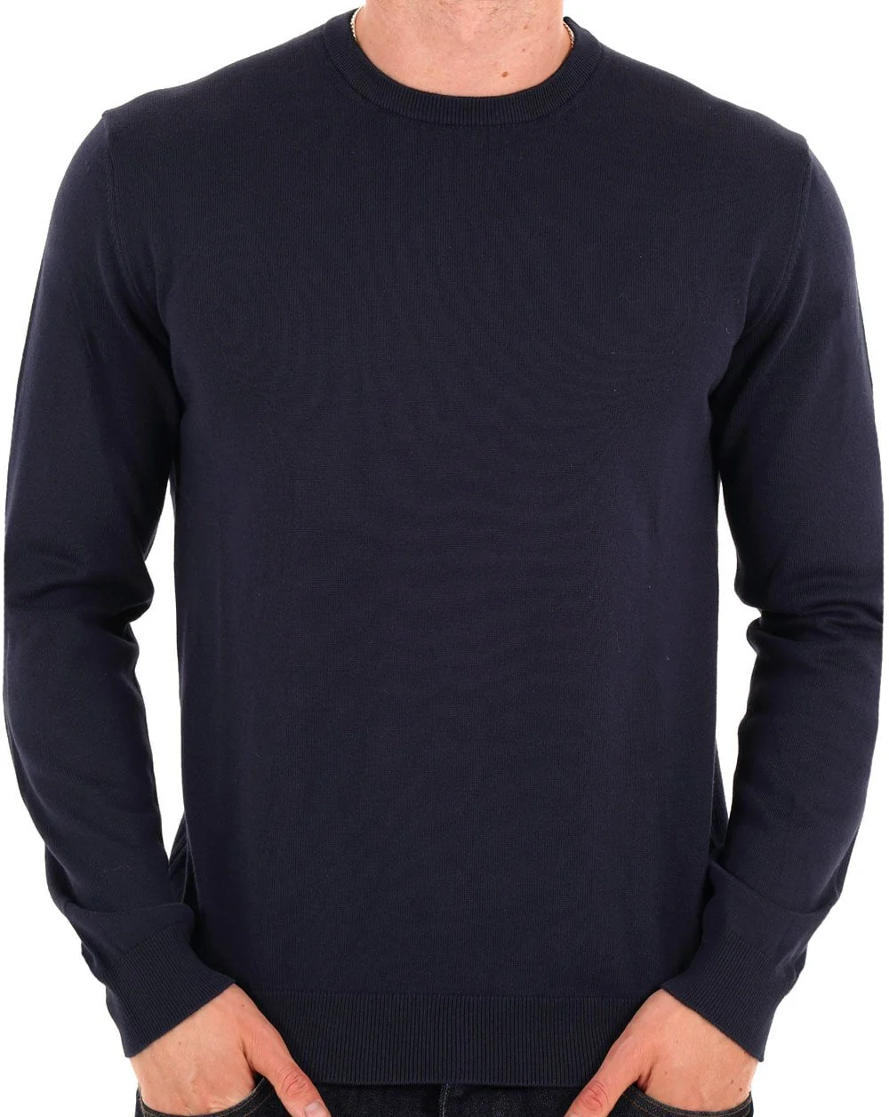Benetton Fine Cotton Jumper Navy - Image 2