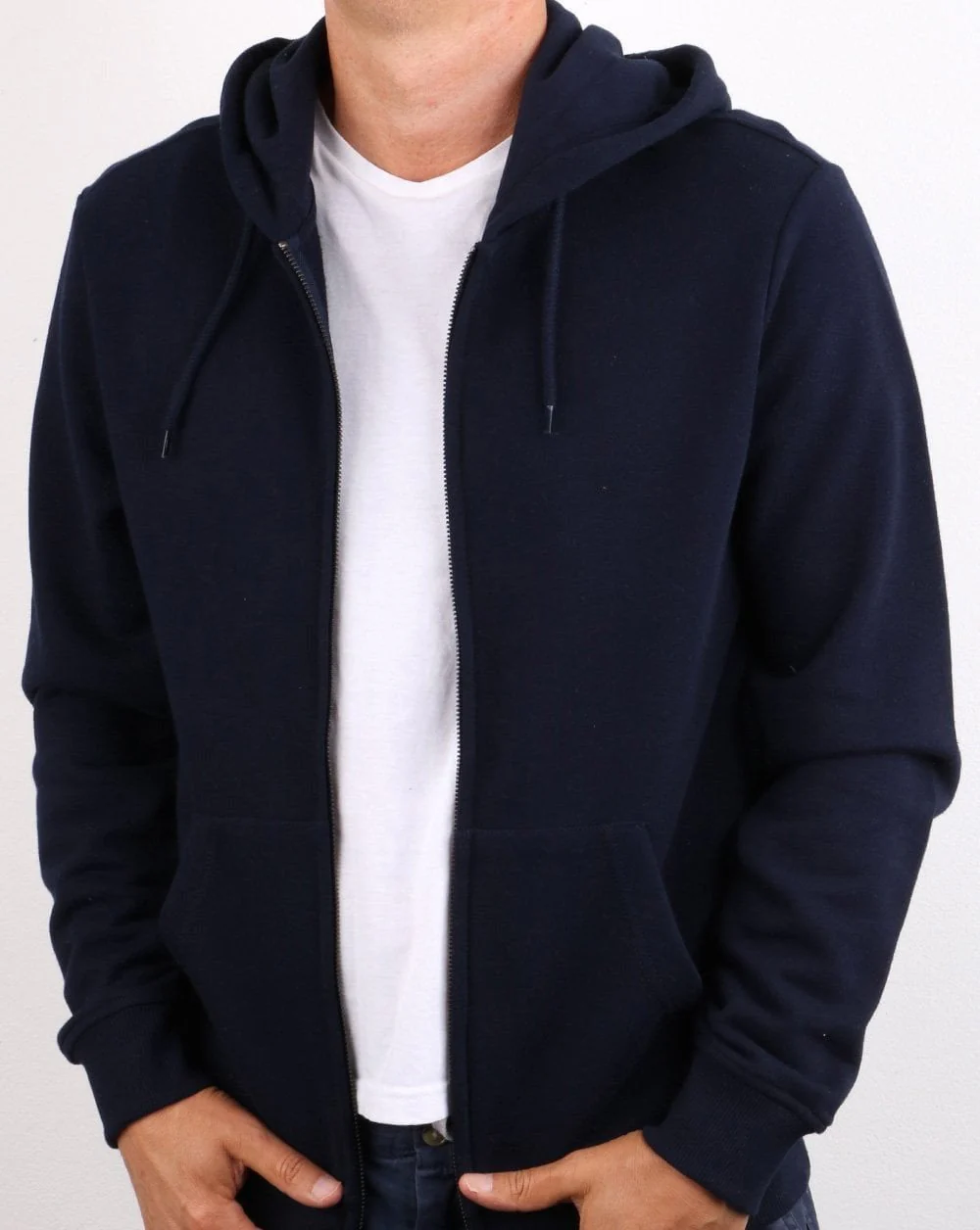 Benetton Full Zip Hoody Navy - Image 3
