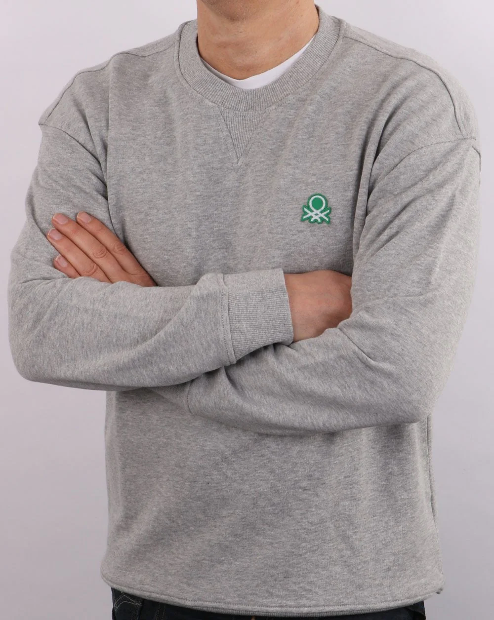 Benetton Logo Sweatshirt Grey - Image 4
