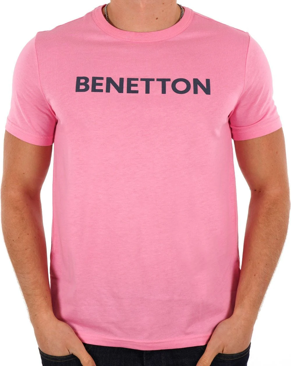 Benetton Logo T-shirt Pink