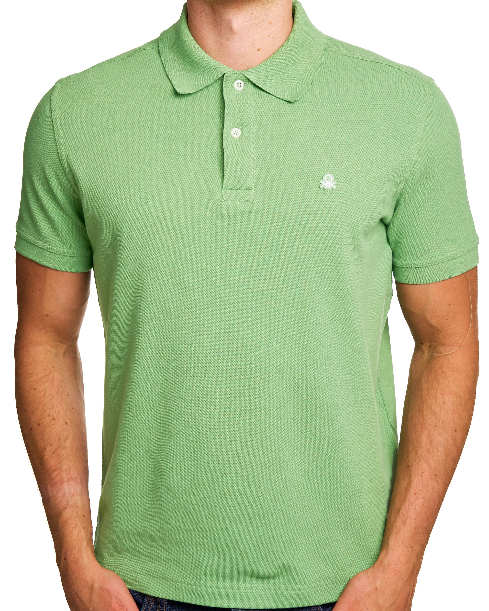 Benetton Polo Shirt Tonal Light Green