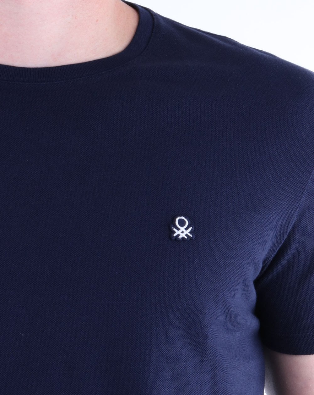Benetton Patch Logo T-shirt Navy - Image 3