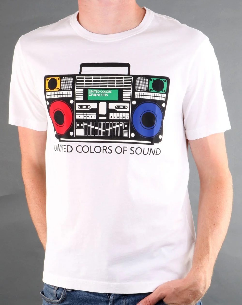 Benetton Printed T-shirt White - Image 4